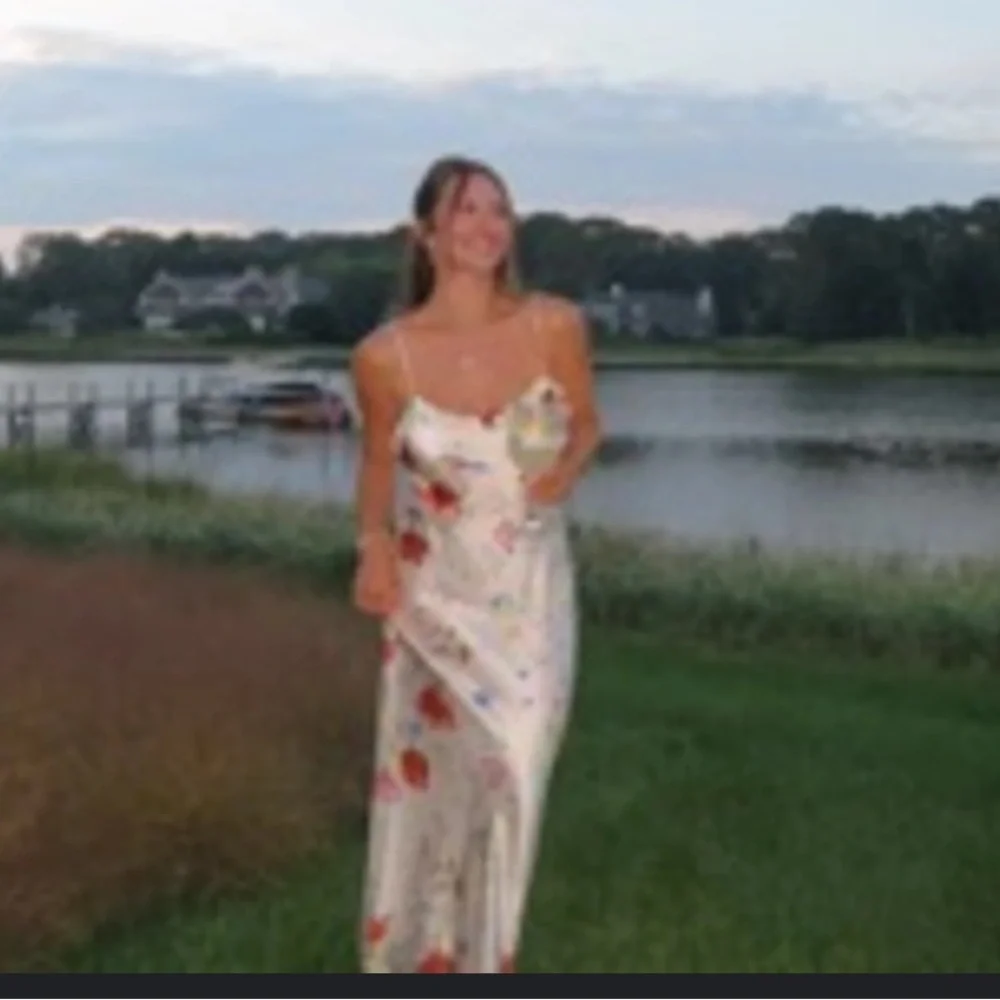 EUC reformation aribella silk dress in natural - Picture 5 of 6